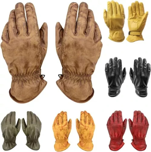 Motorradhandschuhe leder - ,