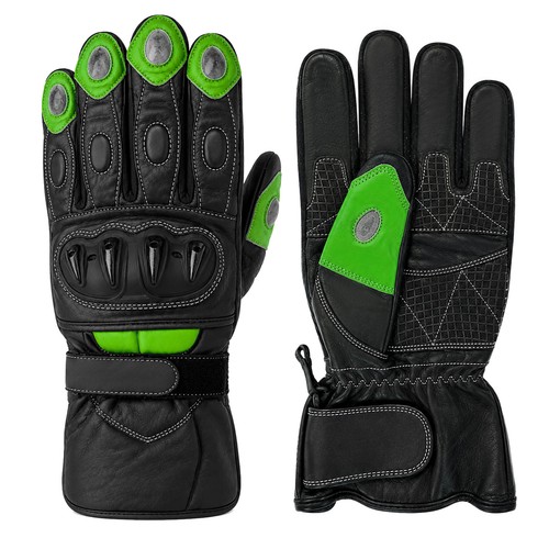 Leder motorradhandschuhe - leder,