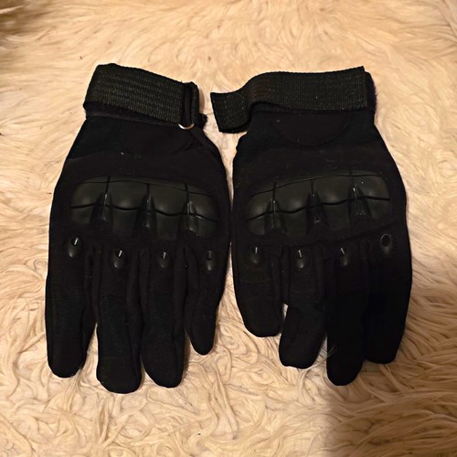 Motorradhandschuhe schwarz mit